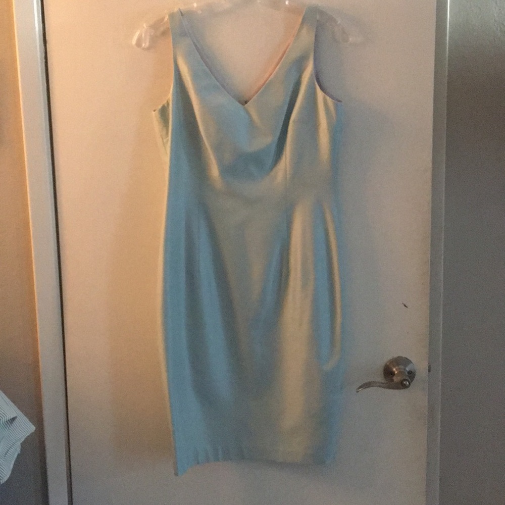 Blue cocktail shimmery dress
